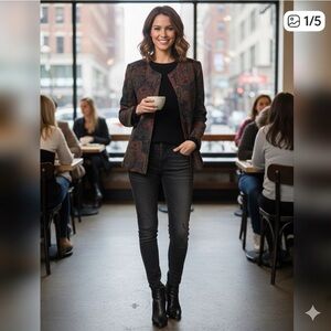 Emblem Button Up Blazer US Medium